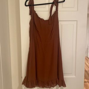 Reformation Christine Dress- cinnamon